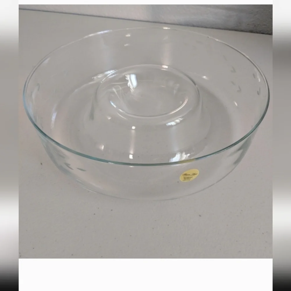 Vintage Crystal Bowl Serveware Entertaining Gift Party Kitchen